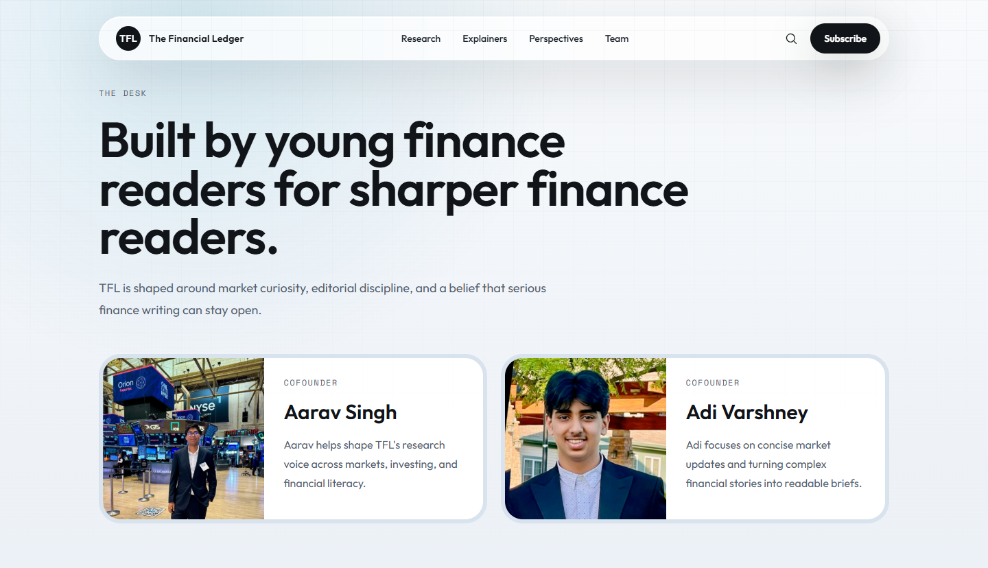 The Finance Ledger team page